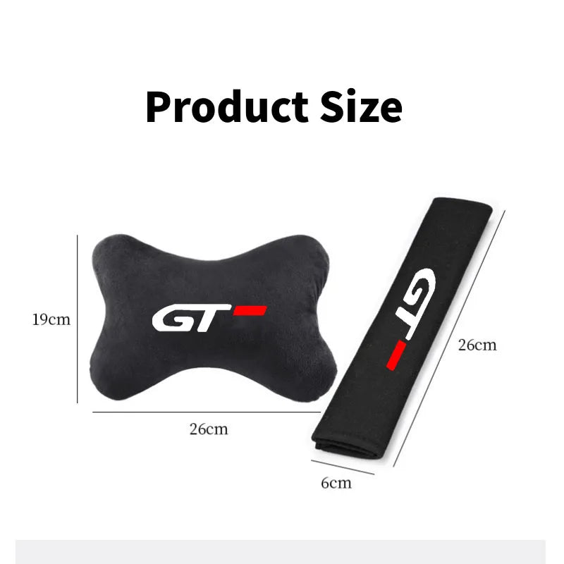 For GT 208 2008 308 3008 208 5008 306 RCZ 206 CC 407 207 Car Headrest Neck Pillow Seat Belt Shoulder Pad Auto Accessories