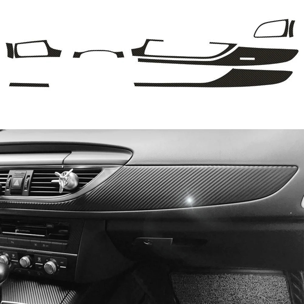 Car Styling Accessories Automobile Central Control Instrument Decorative Stickers for Audi A6 C7 2012-2018