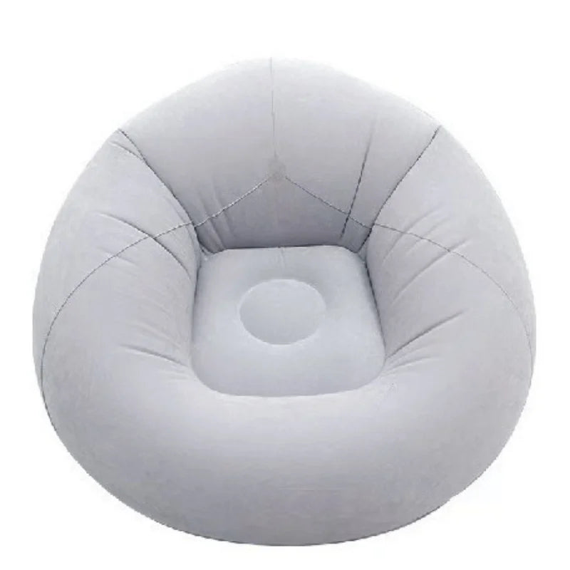Portable Inflatable Round Air Sofa Soft Lazy Lounge Chair Indoor Outdoor Camping Relax Seat