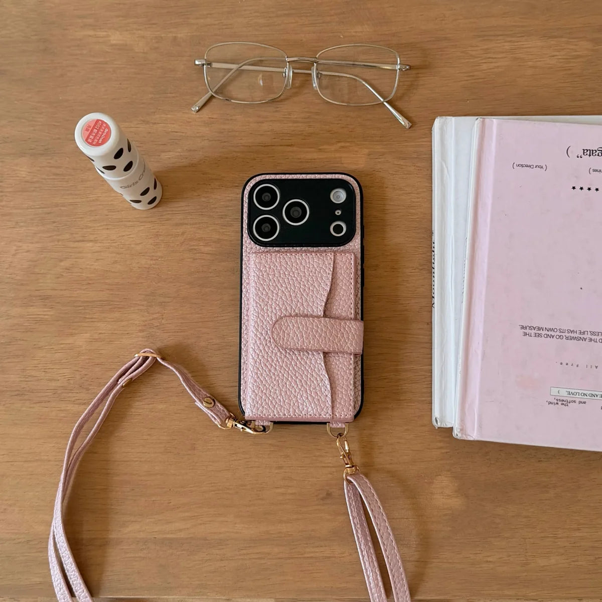 Crossbody Lanyard Necklace Strap Leather Phone Case for IPhone Air 18 17 16 15 14 13 12 Pro Max 16 Plus Wallet Card Holder Cover