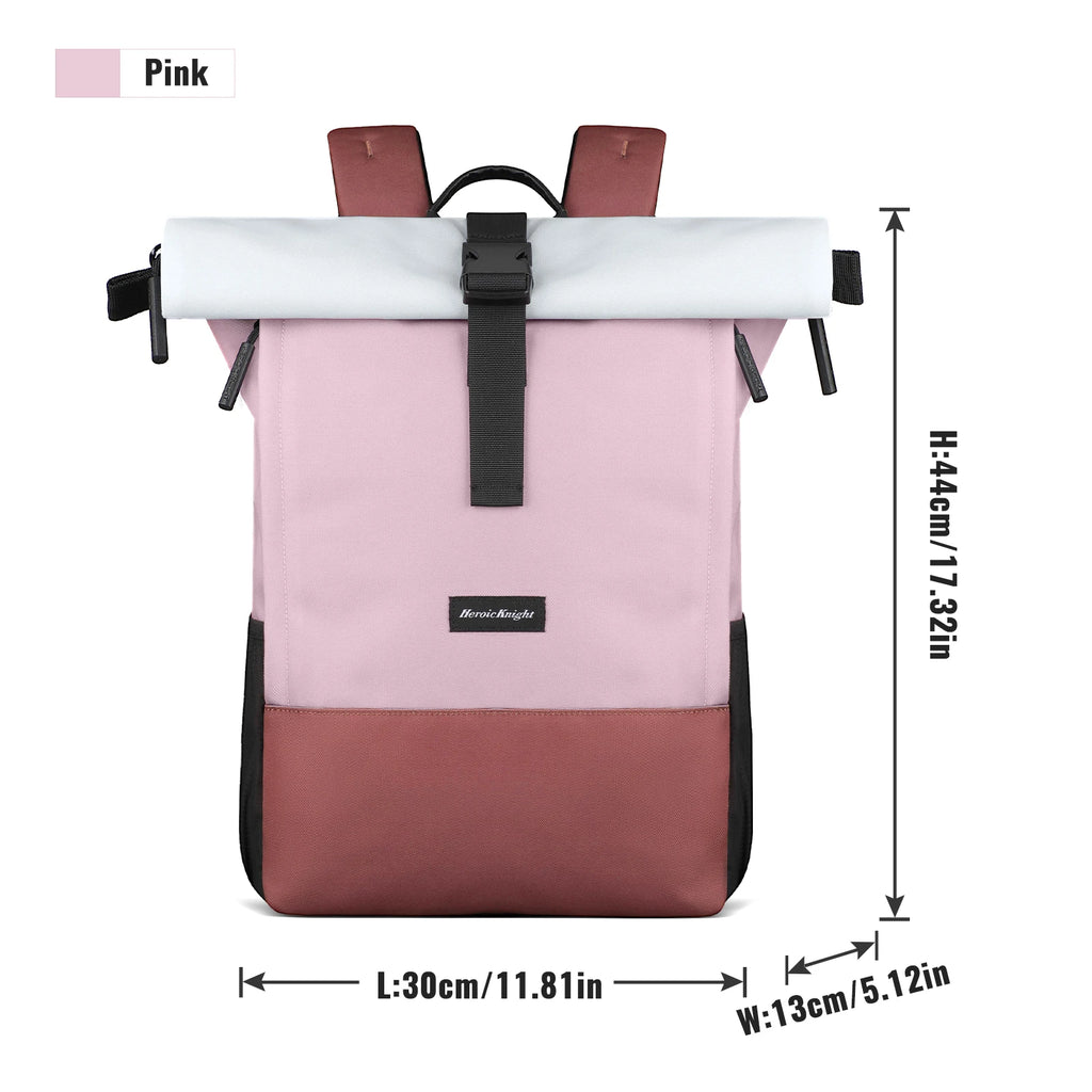 Heroic Knight Casual Travel Backpack Rolltop Anti-Theft Women School Backpack Sport Waterproof Business Laptop Backpack with USB
