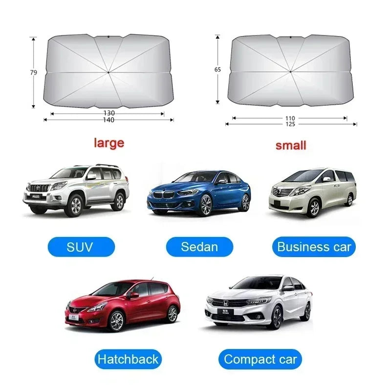 Car Front Windshield Sunshade Heat Insulation Sun Visor Summer For Auto Accessories