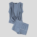 INCERUN Men Striped Sets Summer Hooded Sleeveless Tank Tops Shorts Two Piece Sets Streetwear 2026 Loose Casual Men Matching Sets