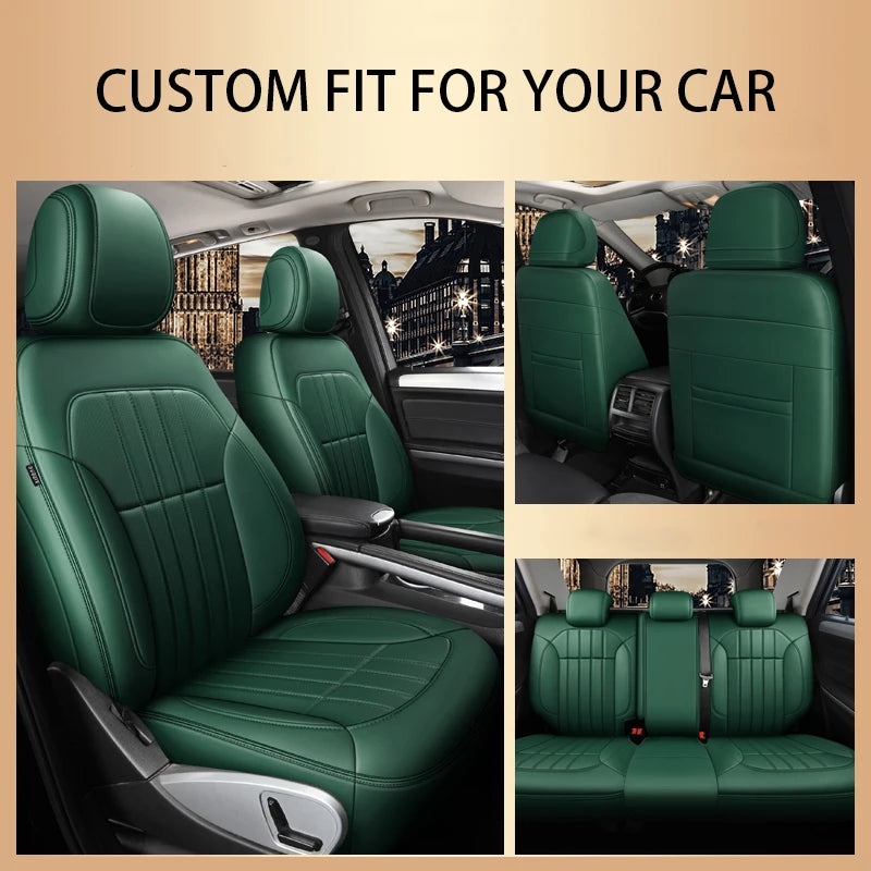 PU Leather Custom Fit Car Seat Covers For BMW E60 I3 IX3 I5 F30 E46 E30 X1 F48 E84 E91 F31 E92 Luxury Auto Interior Accessories