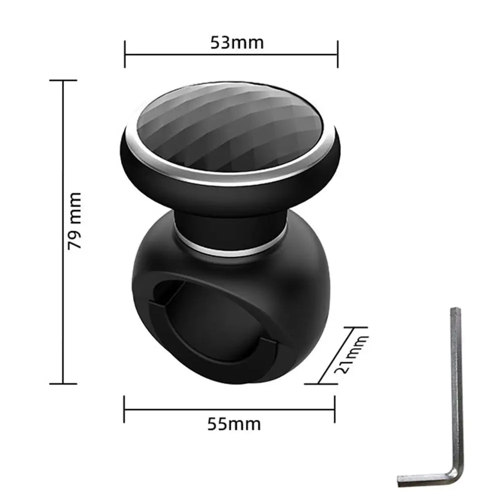 Car Steering Wheel Knob Spinner ABS And Premium Fit For Cars Trucks And More Black Handle Holder Automotive Accessories
