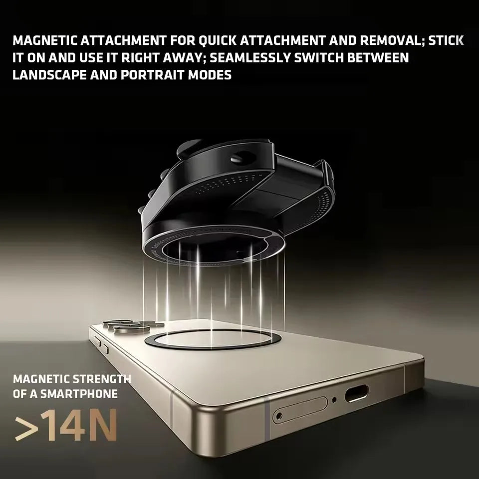 MA39 Magnetic Foldable Phone Stand Universal 360° Rotation Desktop Mobile Holder With Suction Cups At The Bottom