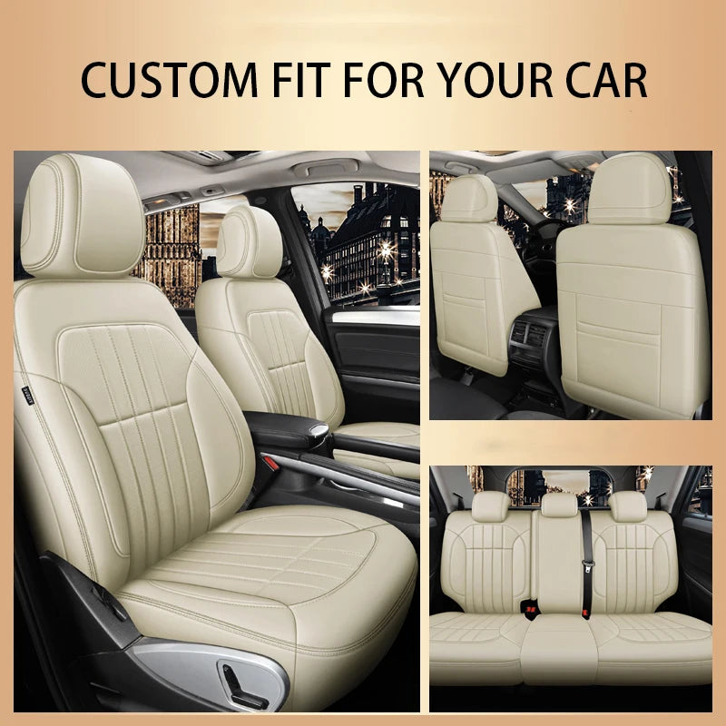 PU Leather Custom Fit Car Seat Covers For BMW E60 I3 IX3 I5 F30 E46 E30 X1 F48 E84 E91 F31 E92 Luxury Auto Interior Accessories