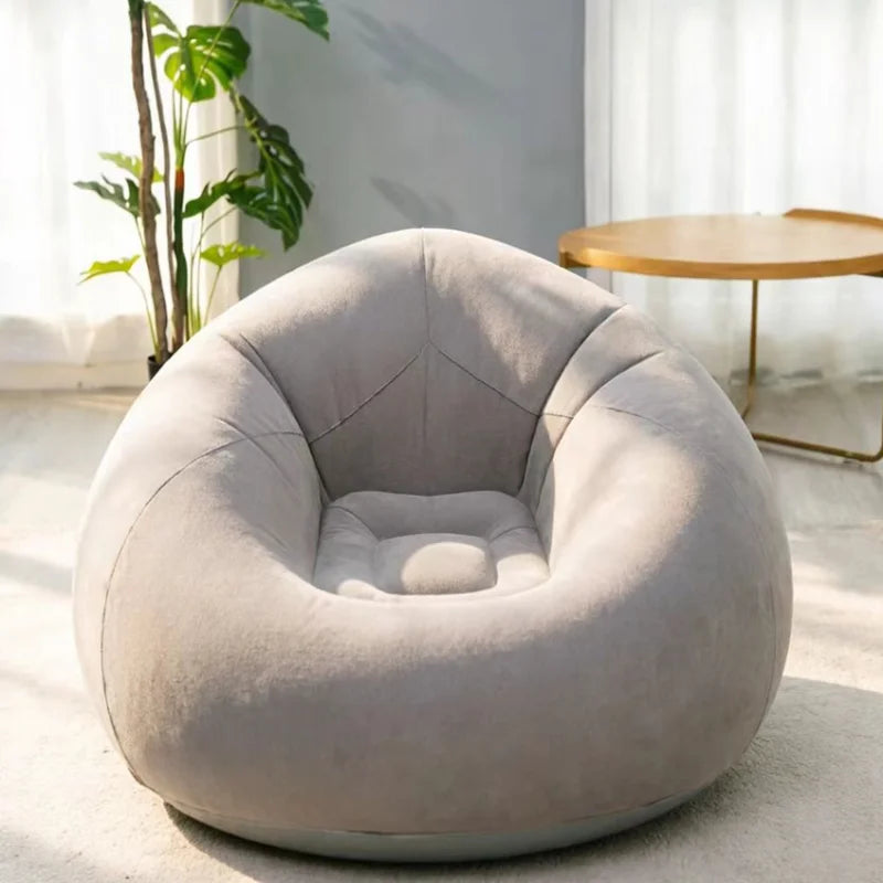 Portable Inflatable Round Air Sofa Soft Lazy Lounge Chair Indoor Outdoor Camping Relax Seat