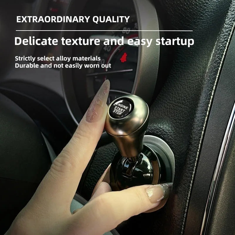 Car One-Touch Start Button with Push-to-Start Rocker Lever Retro Joystick Decoration Automotive Interior Accessories Car Gift