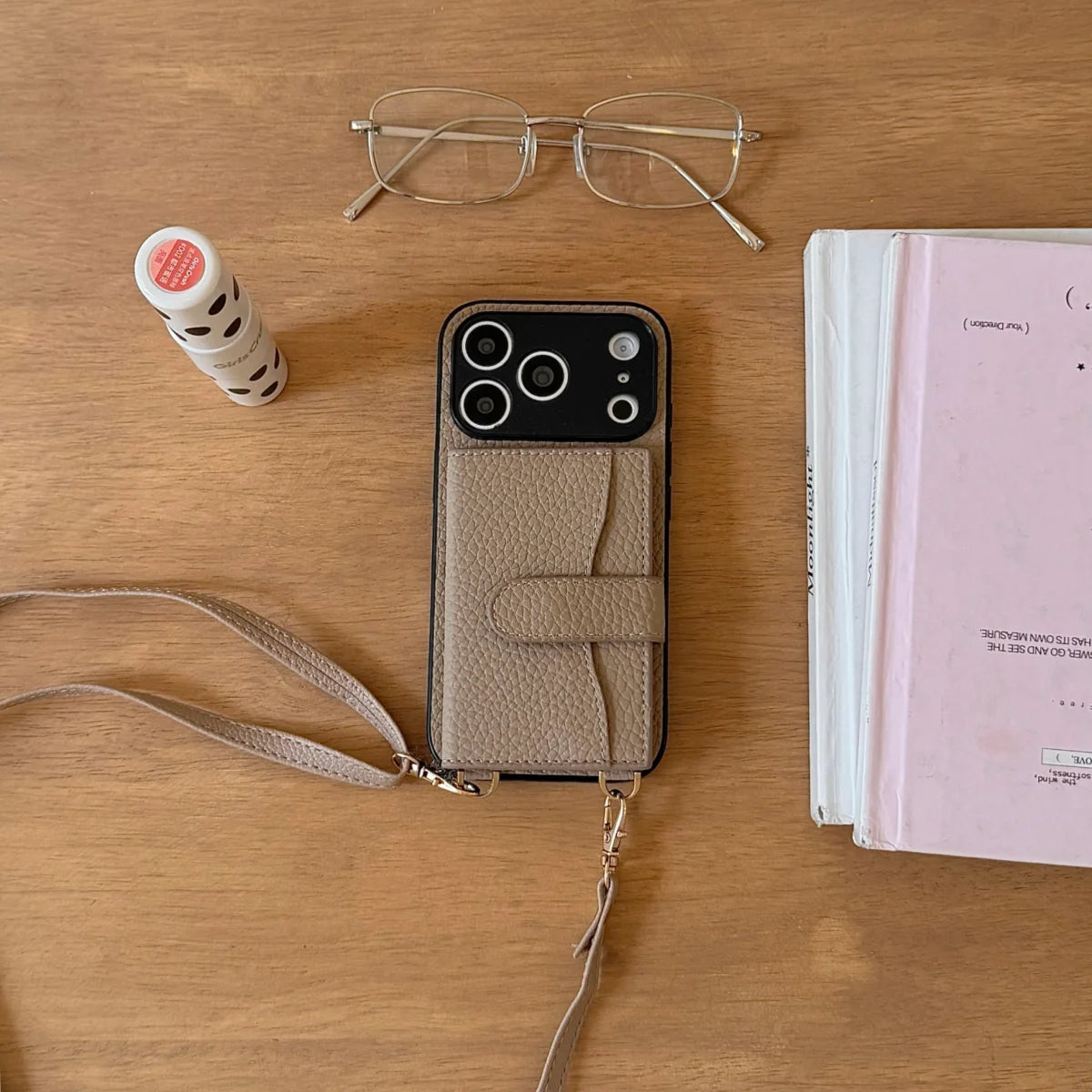 Crossbody Lanyard Necklace Strap Leather Phone Case for IPhone Air 18 17 16 15 14 13 12 Pro Max 16 Plus Wallet Card Holder Cover