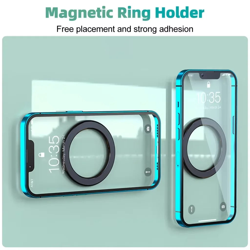 For Magsafe Strong Magnetic Ring Phone Holder Stands Adhesive Magnet Wall Cell Phone Mount Car Dashboard Mount for IPhone 15