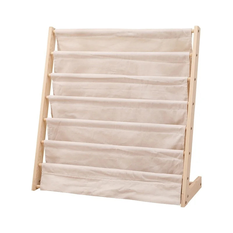 Household Solid Wood Floor To Ceiling Bookshelf Removable Multi-Layer Storage Bookshelf Children'S Picture Book Storage Rack