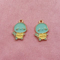 10pcs Cartoon Drip Oil Jewelry Accessories Handmade DIY Bracelet Pendant Keychain Phone Pendant