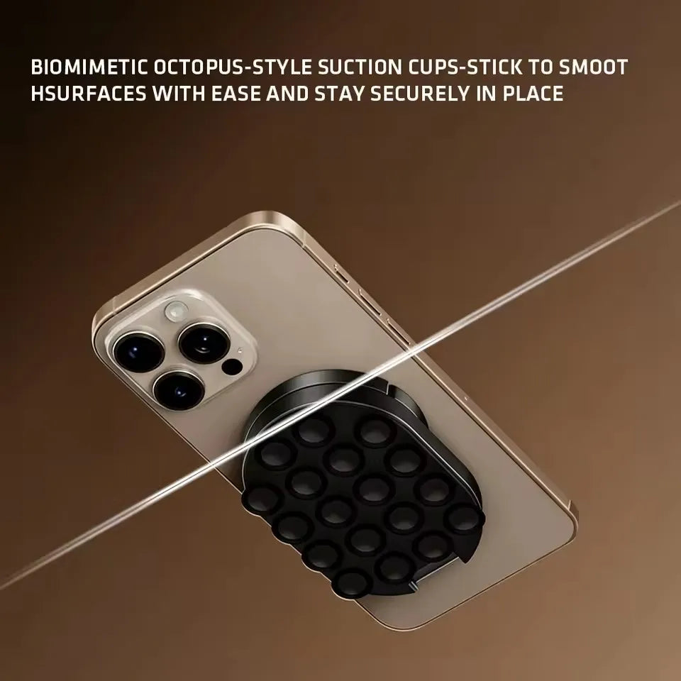 MA39 Magnetic Foldable Phone Stand Universal 360° Rotation Desktop Mobile Holder With Suction Cups At The Bottom