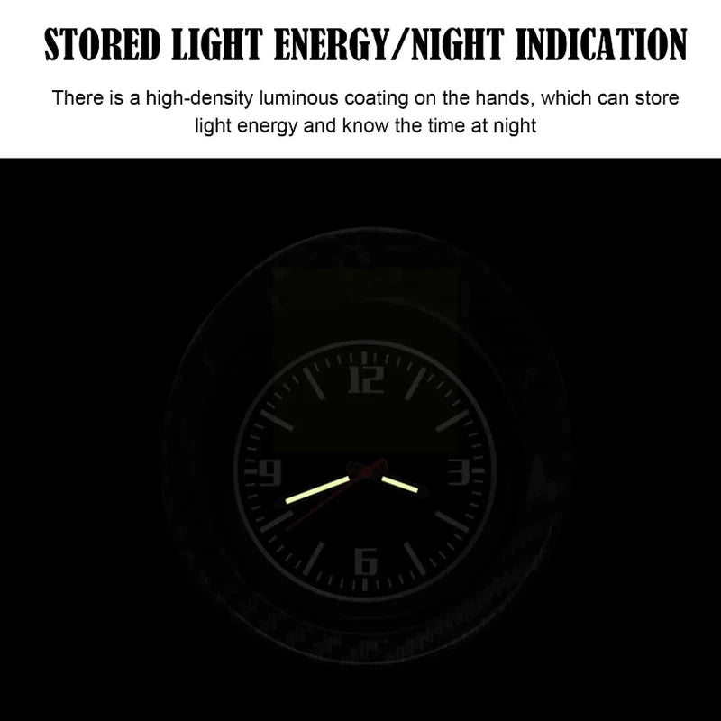 Car Interior Dashboard Ornament Clock SUV Car Console Car Watch Electronic Backlight Decor Accessories High-Precision Mini Clock