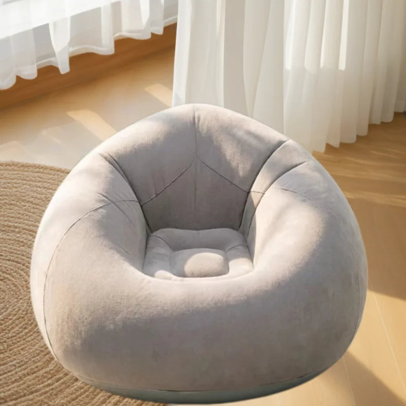 Portable Inflatable Round Air Sofa Soft Lazy Lounge Chair Indoor Outdoor Camping Relax Seat