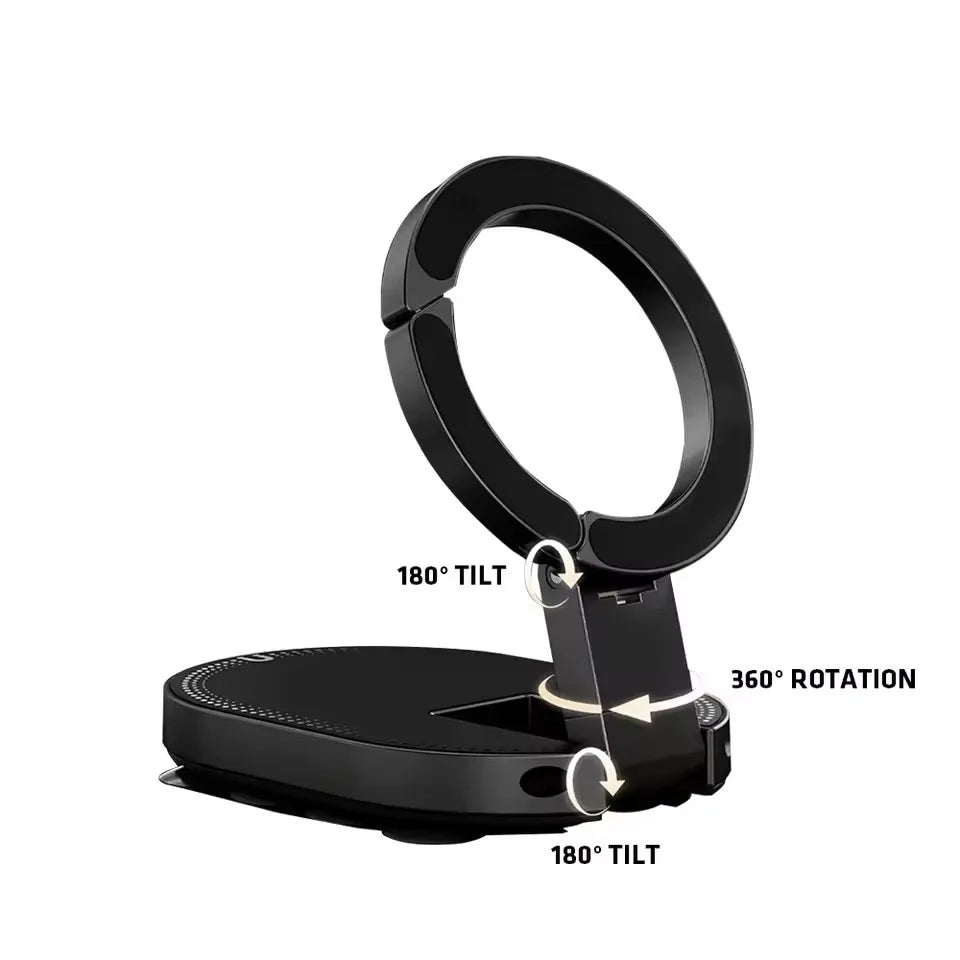 MA39 Magnetic Foldable Phone Stand Universal 360° Rotation Desktop Mobile Holder With Suction Cups At The Bottom