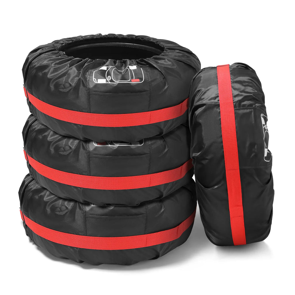 4PCS Car Spare Tire Cover Polyester Car Auto Wheel Tire Cover Protector Vehicle Tyre Wheel Covers Accessories Dustproof