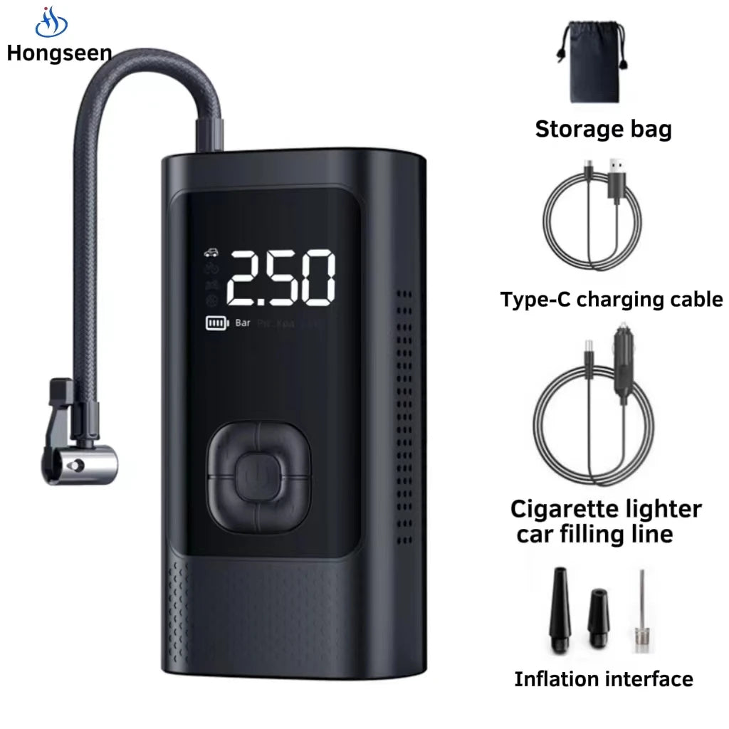 150psi Portable Balloon Pump Car Air Compressor Tire Inflator Pump Electric Ball Tyre Pump