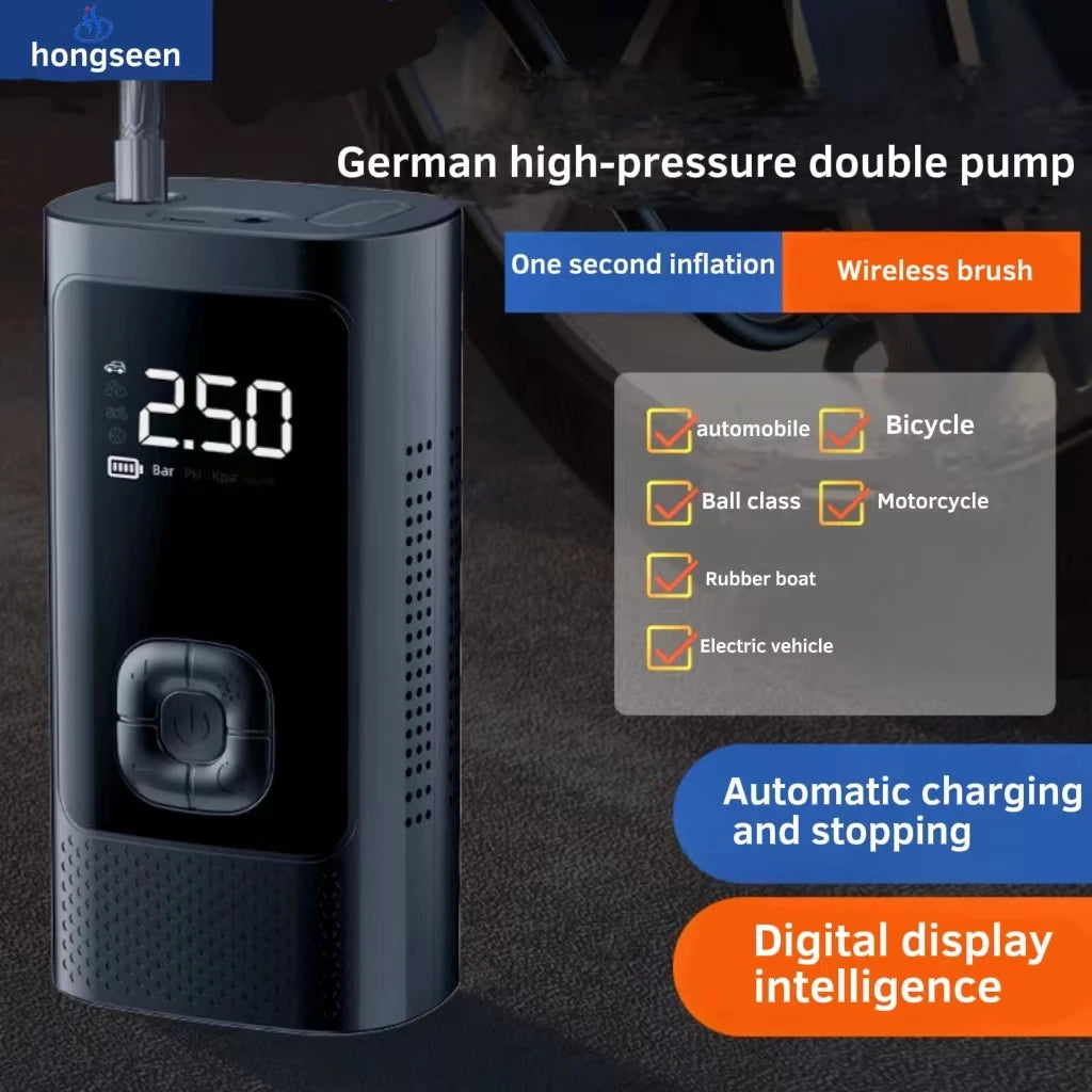 150psi Portable Balloon Pump Car Air Compressor Tire Inflator Pump Electric Ball Tyre Pump