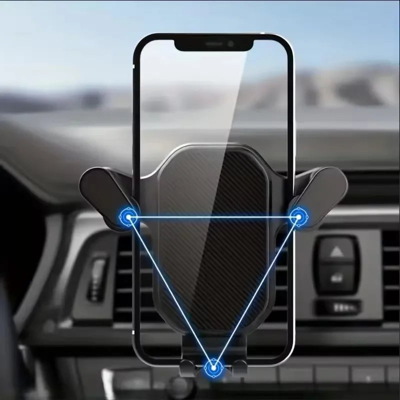 Universal Car Hook Base Phone Holder Gravity Mobile Stand GPS Support Auto Air Vent Mount for IPhone 16 15 14 13 Xiaomi Samsung