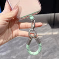 Metal Phone Lanyard Gasket Patch Rotatable Metal Buckle Hanging Steel Clip Card Cord Tab Mobile Phone Accessories