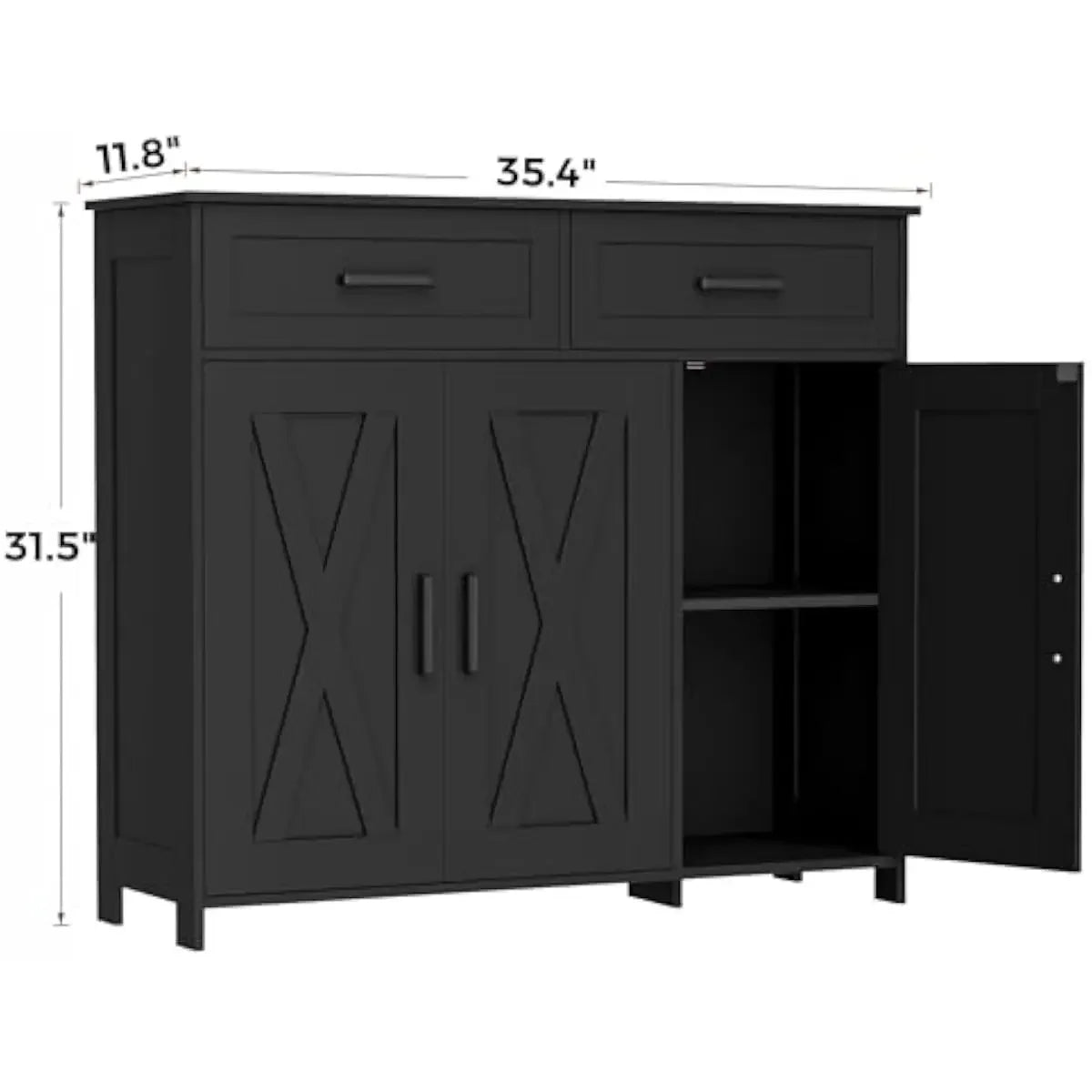Coffee Bar Storage Cabinet with Drawers, Kitchen Buffet Cabinet