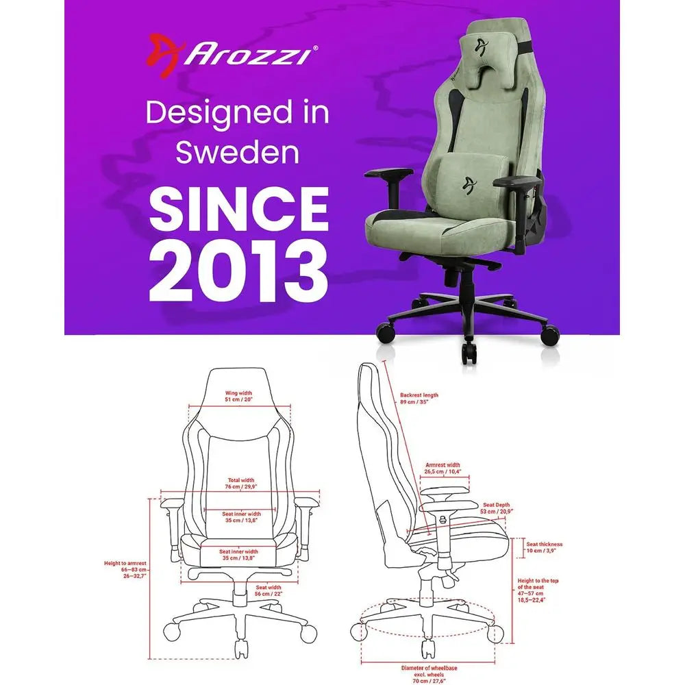 Large Ergonomic Gaming Chair with Adjustable Height, Spacious Seat and Backrest, Support Pillows - Scandinavian Style Office Cha