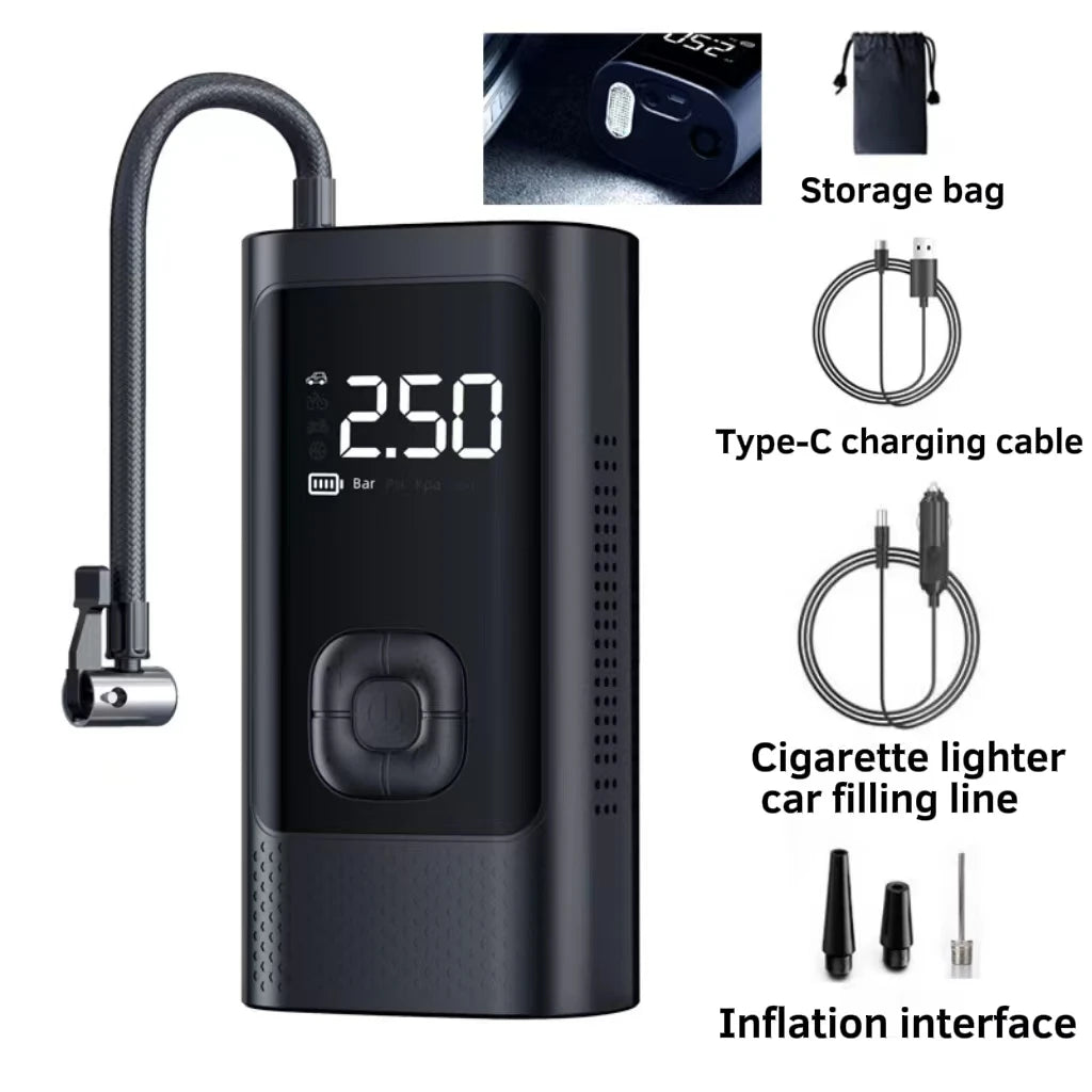 150psi Portable Balloon Pump Car Air Compressor Tire Inflator Pump Electric Ball Tyre Pump