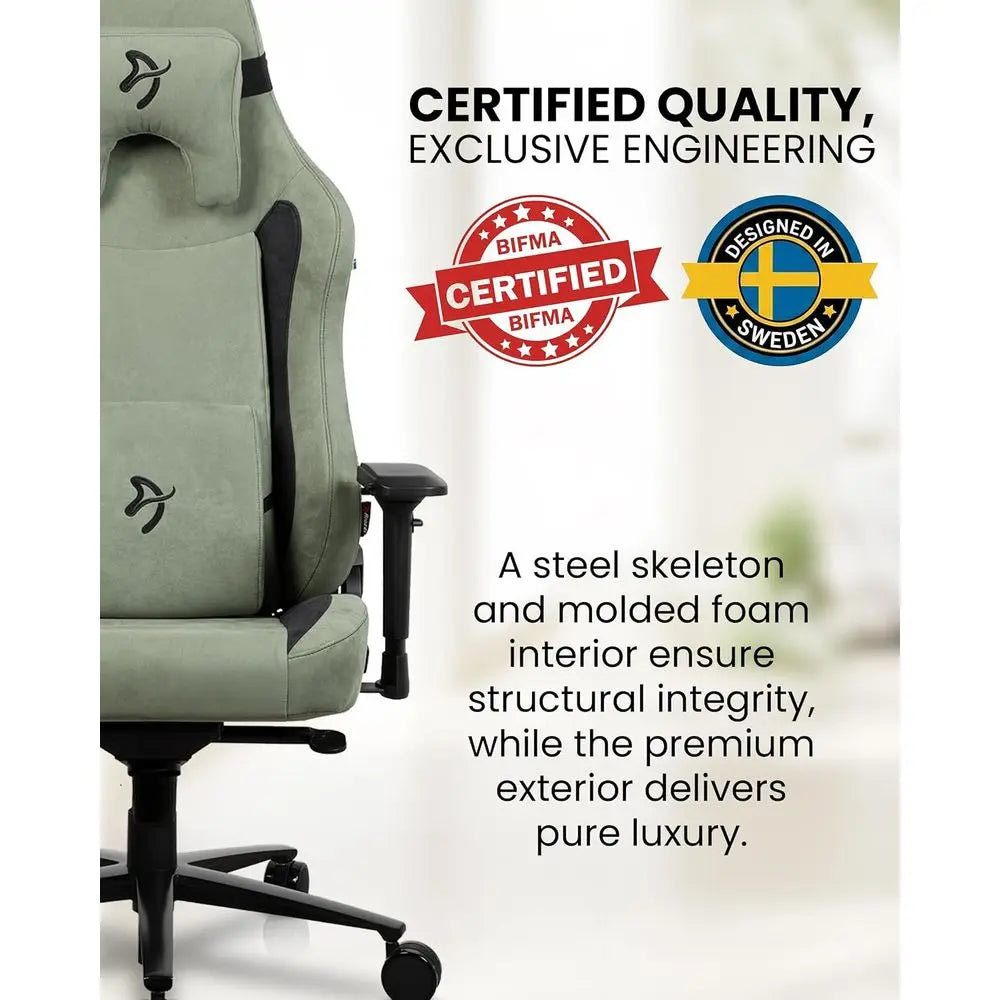 Large Ergonomic Gaming Chair with Adjustable Height, Spacious Seat and Backrest, Support Pillows - Scandinavian Style Office Cha