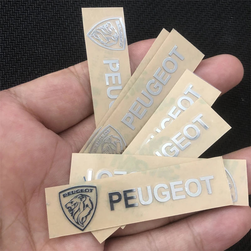 Car Interior Decals Emblem Sticker Decoration Accessories For Peugeot 206 307 308 207 3008 208 407 508 2008 5008 301 Citroen DS