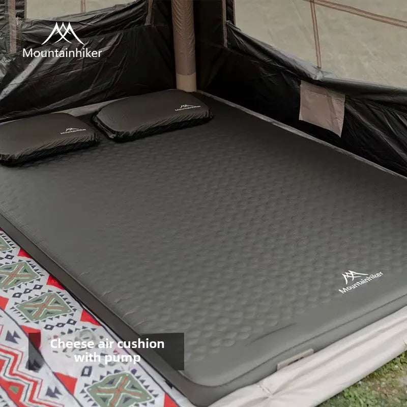 MOUNTAINHIKER Outdoor Inflatable Cheese Mattress Garden Portable Special Sponge Edition 10CM Family Sleeping Pad Mat Furnitures